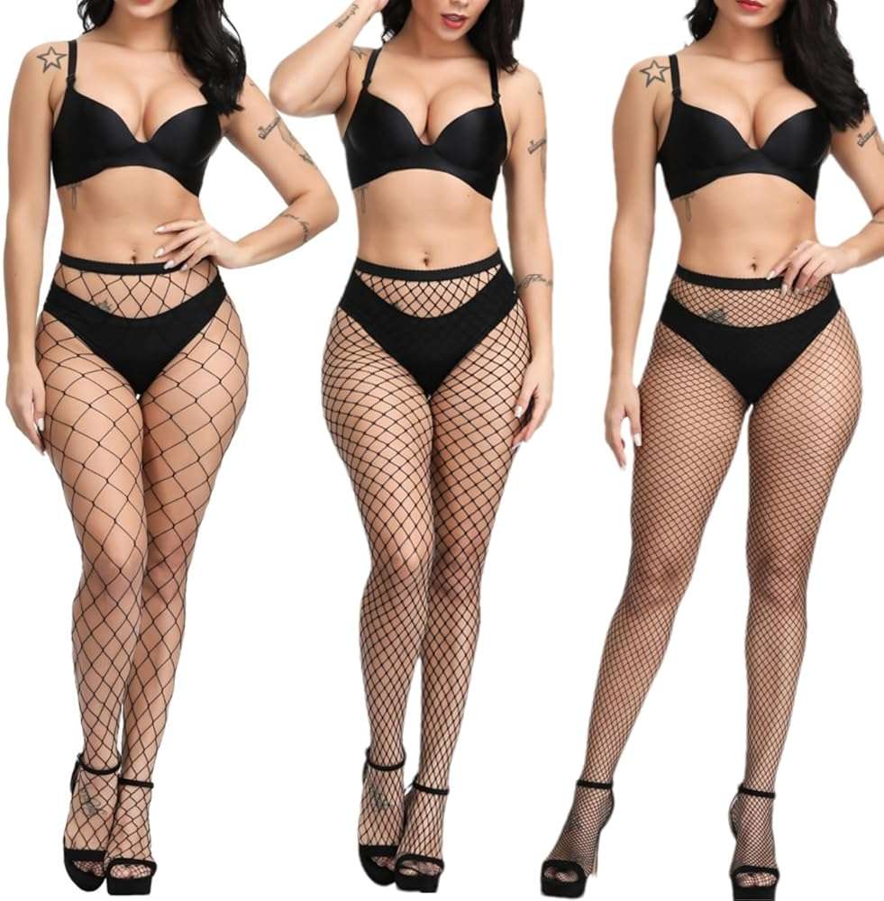 AOUN&HOUN Fishnet Stockings for Women High Waist Pantyhose Sexy Fishnet Tights - Image 2