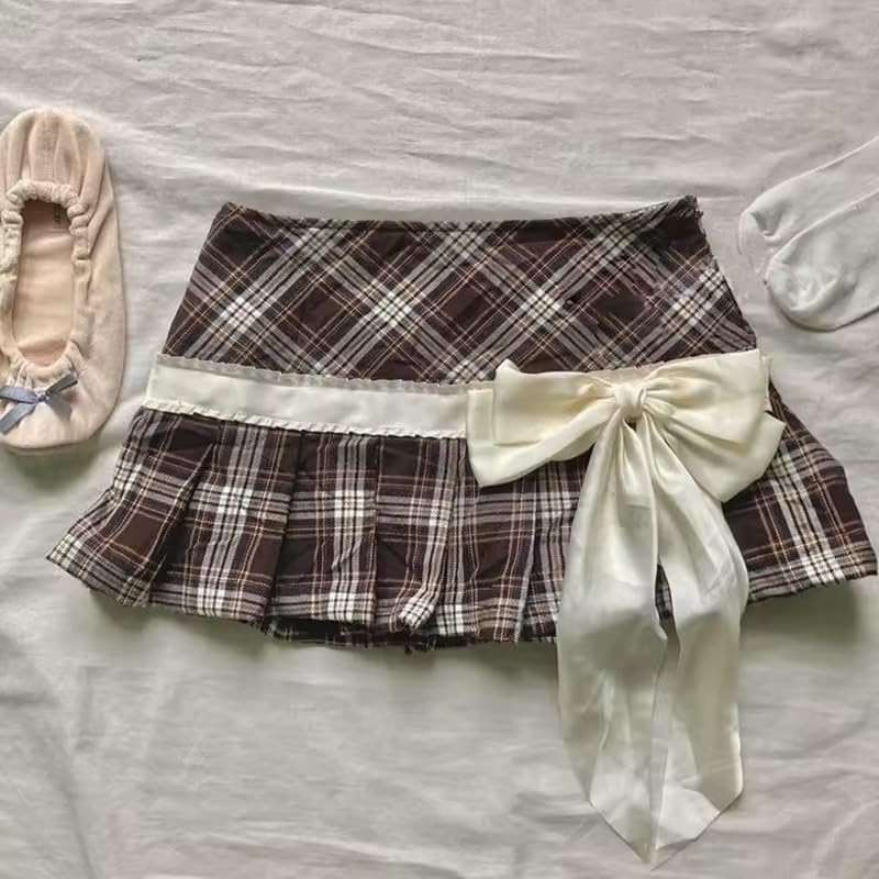 Cute Clad Women Kawaii Y2k Lolita Mini Skirt Sweet Harajuku Bow Tie Multi-Layer Ruffles Pleated Skirts - Image 2