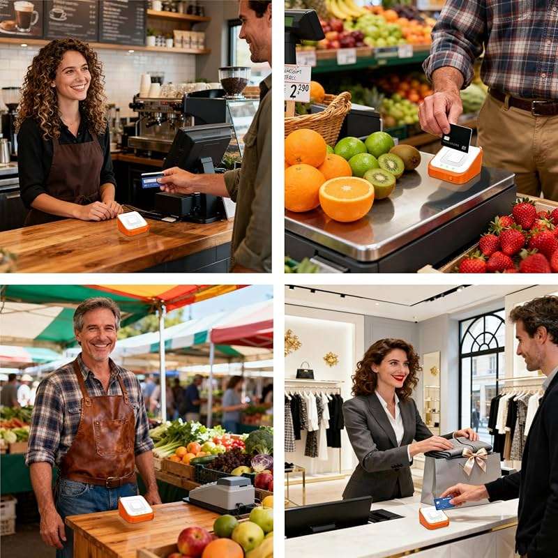 Square Dock for Square Reader 2nd Generation, Holder Stand for Square Card Reader 2nd Generation, Smart Anti-Sleep Button Portable Anti-Slip (Cable and Wall Charger Included, No Reader - Image 2