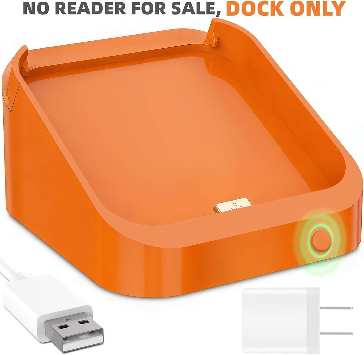Square Dock for Square Reader 2nd Generation, Holder Stand for Square Card Reader 2nd Generation, Smart Anti-Sleep Button Portable Anti-Slip (Cable and Wall Charger Included, No Reader - Image 6