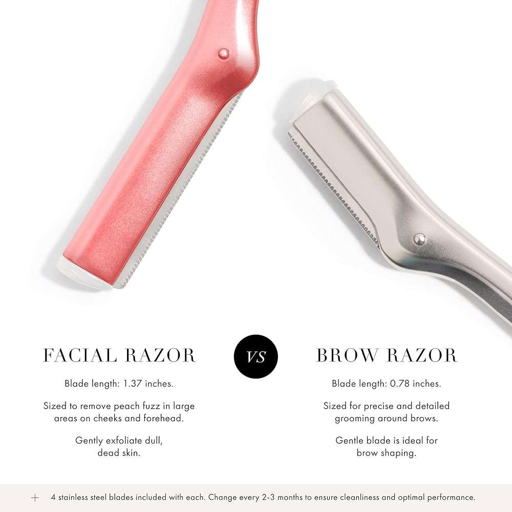 Tweezerman Tea Rose Prep and Plane Facial Razor Set - Image 3