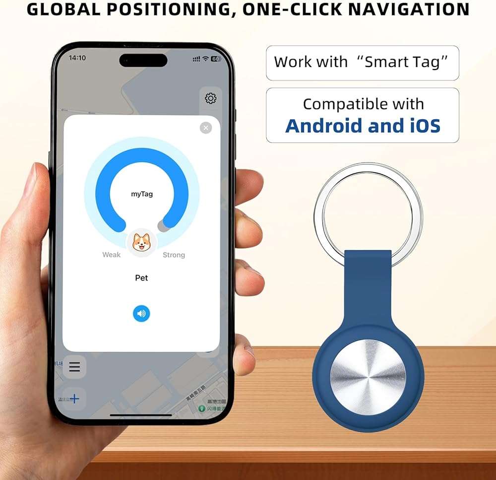 Tracker for Pets and Vehicles, Smart Dog and Cat Tracker Fits with iOS & Android, Real-Time Tracking & No SIM Card, No Subscription, Portable& Long Battery Life Locator - Image 2