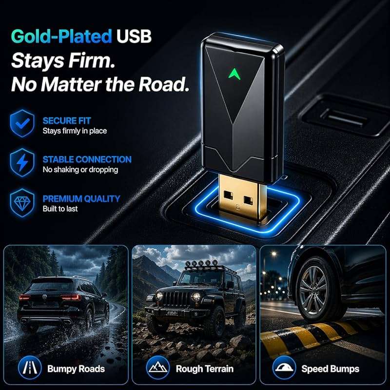 ZOUHOE Wireless CarPlay Adapter– Android Auto Wireless Adapter, 5.8GHz Wi-Fi Plug & Play,Mini and Stable iOS 10+/Android 10+, Fast Auto-Connect for Cars 2016+ (1Pcs) - Image 6