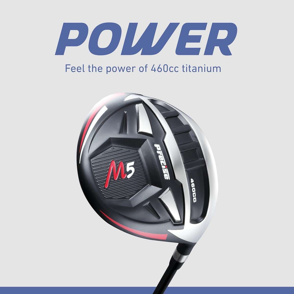 Precise M5 Pro Men’s Complete Golf Club Set - Titanium Driver, #3 Fairway Wood, 4 & 5 Hybrids, 6-PW, Sand Wedge, Putter, Stand Bag + 4 Headcovers - Image 4