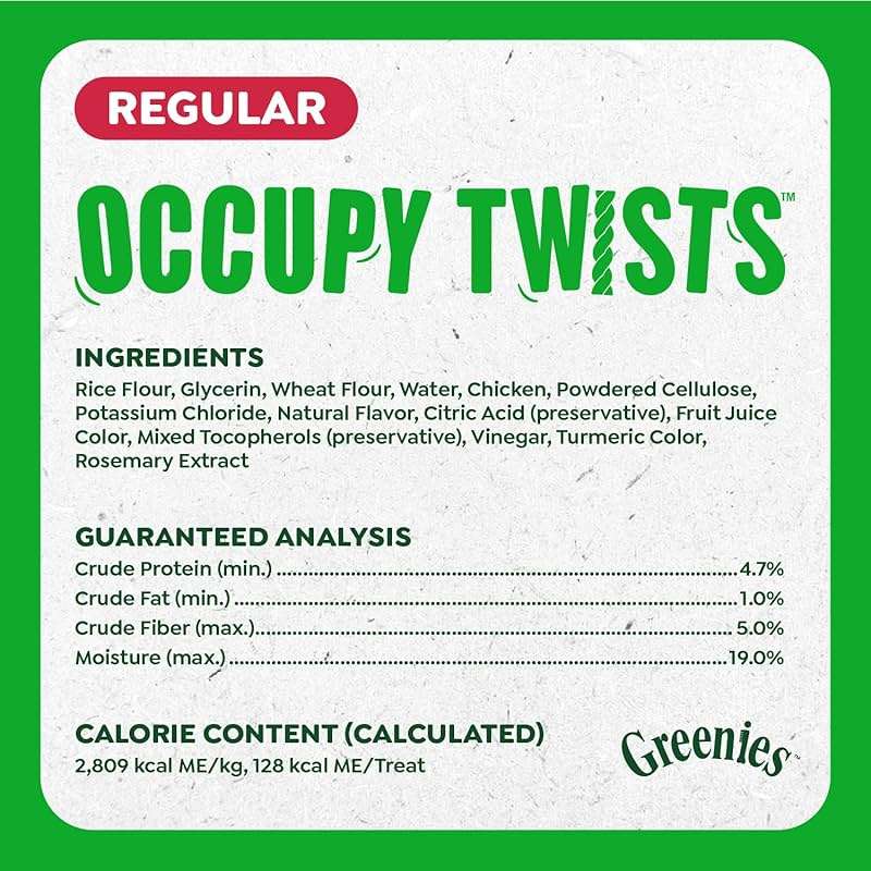 Greenies Occupy Twists Natural Dog Treats Regular Breed Size Chicken Flavor, 8.65 oz. Pack, 6 Count - Image 6
