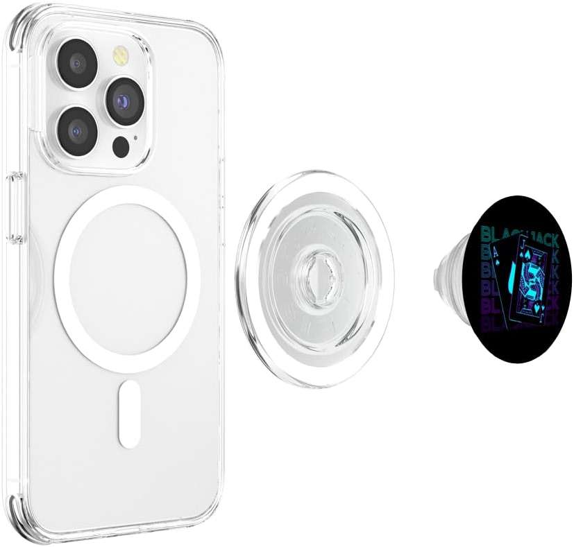 Blackjack Jack of Spade Ace Spades Retro PopSockets PopGrip for MagSafe - Image 3