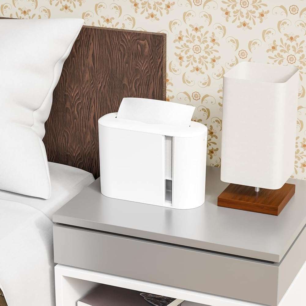 Yieach Touchless Paper Towel Dispenser for Countertop,Home,Bathroom and Kitchen,White Commercial Multifold Paper Towel Dispenser for Z-fold,Folded,Trifold,Napkin,C fold,Tri Fold Hand Towels Holder - Image 8