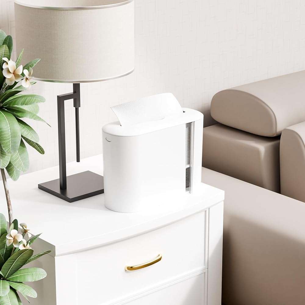 Yieach Touchless Paper Towel Dispenser for Countertop,Home,Bathroom and Kitchen,White Commercial Multifold Paper Towel Dispenser for Z-fold,Folded,Trifold,Napkin,C fold,Tri Fold Hand Towels Holder - Image 9
