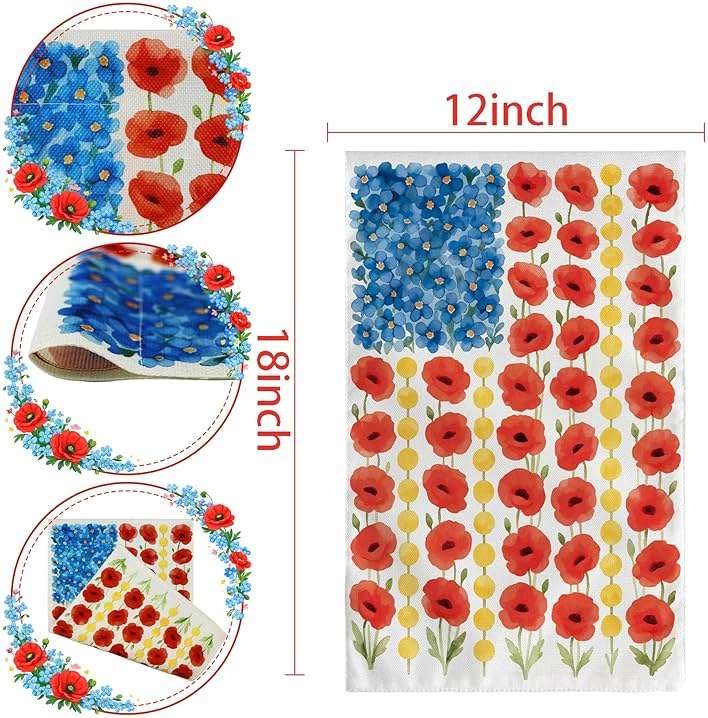 250th Anniversary Decorations - Spring Garden Flag for Easter Summer | 12x18 Inch Double Sided Patriotic American Flag for Outdoor Outside Yard USA Celebration 4th of July Decor - 250 Anniversary USA Merchandise - Image 3