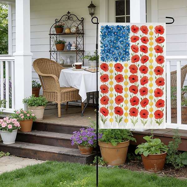 250th Anniversary Decorations - Spring Garden Flag for Easter Summer | 12x18 Inch Double Sided Patriotic American Flag for Outdoor Outside Yard USA Celebration 4th of July Decor - 250 Anniversary USA Merchandise - Image 4