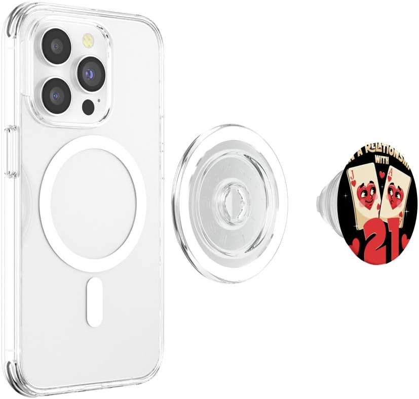 Blackjack Card Game Casino Gambling Blackjack Player Gambler PopSockets PopGrip for MagSafe - Image 3