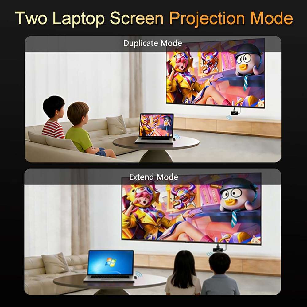 Wireless USB-C Transmitter and HDMI Receiver,Type-C to HDMI,4K Decode Input 1080P@60Hz Output,Plug and Play, Stream Content from Laptop,Tablet,Phone to TV,Monitor,Projector - Image 5