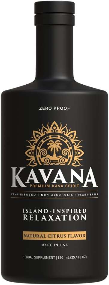 Kavana Kava Spirit 25 Oz - Alcohol-Free & Sugar-Free Kava Root Drink, Plant-Based Zero-Proof Alternative with Natural Citrus Flavor, Smooth Mocktails Non-Alcoholic Drinks Botanical Spirit, Made in USA - Image 1