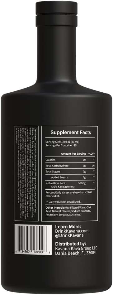 Kavana Kava Spirit 25 Oz - Alcohol-Free & Sugar-Free Kava Root Drink, Plant-Based Zero-Proof Alternative with Natural Citrus Flavor, Smooth Mocktails Non-Alcoholic Drinks Botanical Spirit, Made in USA - Image 2