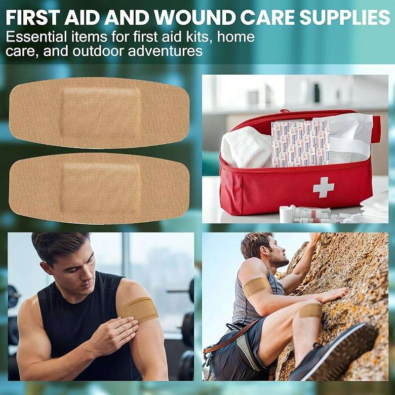 Geiserailie 30 Pcs Extra Large Bandages 5"x2" Flexible Adhesive Bandages with Non Stick Pad, Latex Free Gentle for Fragile Skin Scrapes Wound Cuts First Aid, Waterproof Wound Care, Pain-Free Removal - Image 6