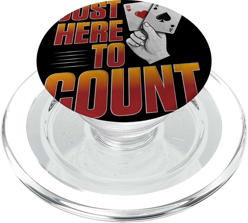 Blackjack Card Game Casino Gambling Blackjack Player Gambler PopSockets PopGrip for MagSafe - Image 1