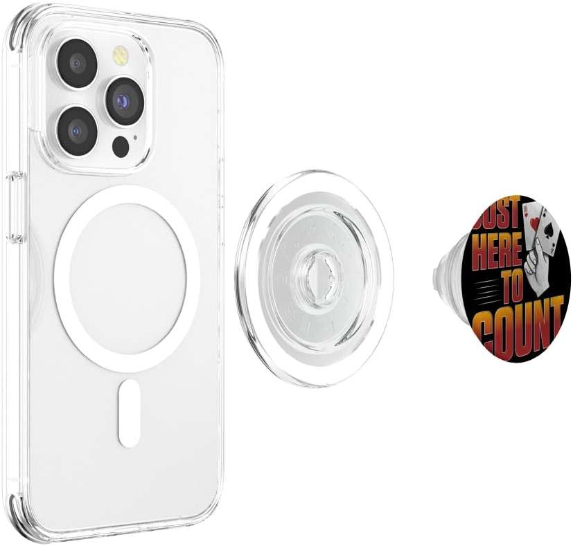 Blackjack Card Game Casino Gambling Blackjack Player Gambler PopSockets PopGrip for MagSafe - Image 3