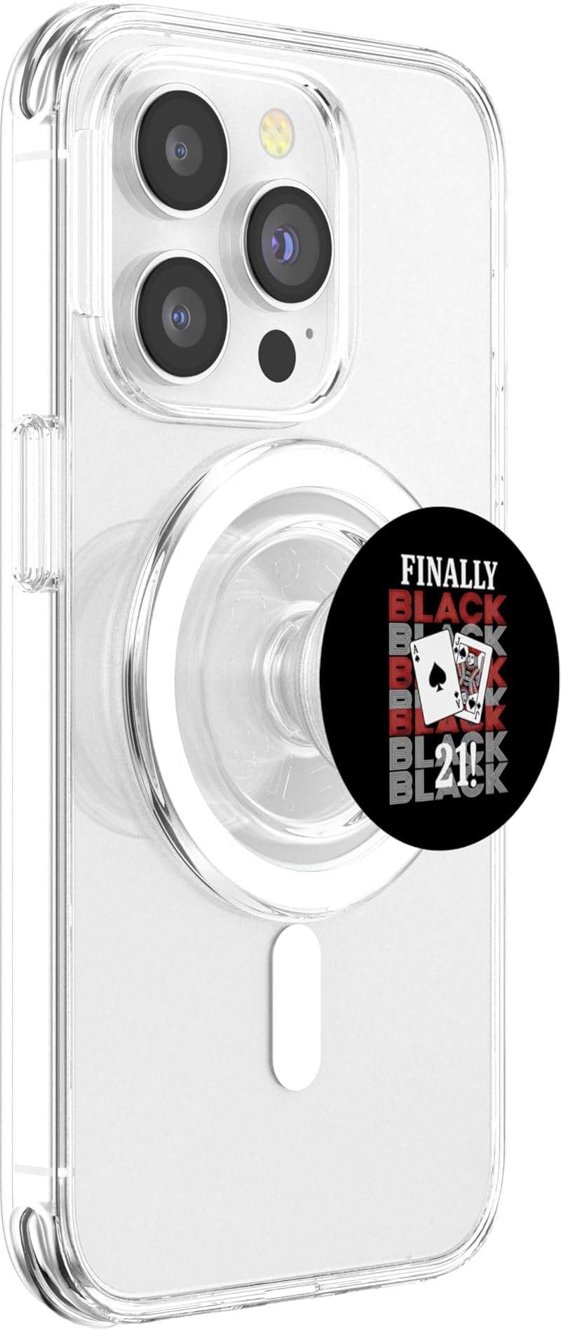 Board & Card Games Blackjack 21 Finally Black Ace & Jack PopSockets PopGrip for MagSafe - Image 4
