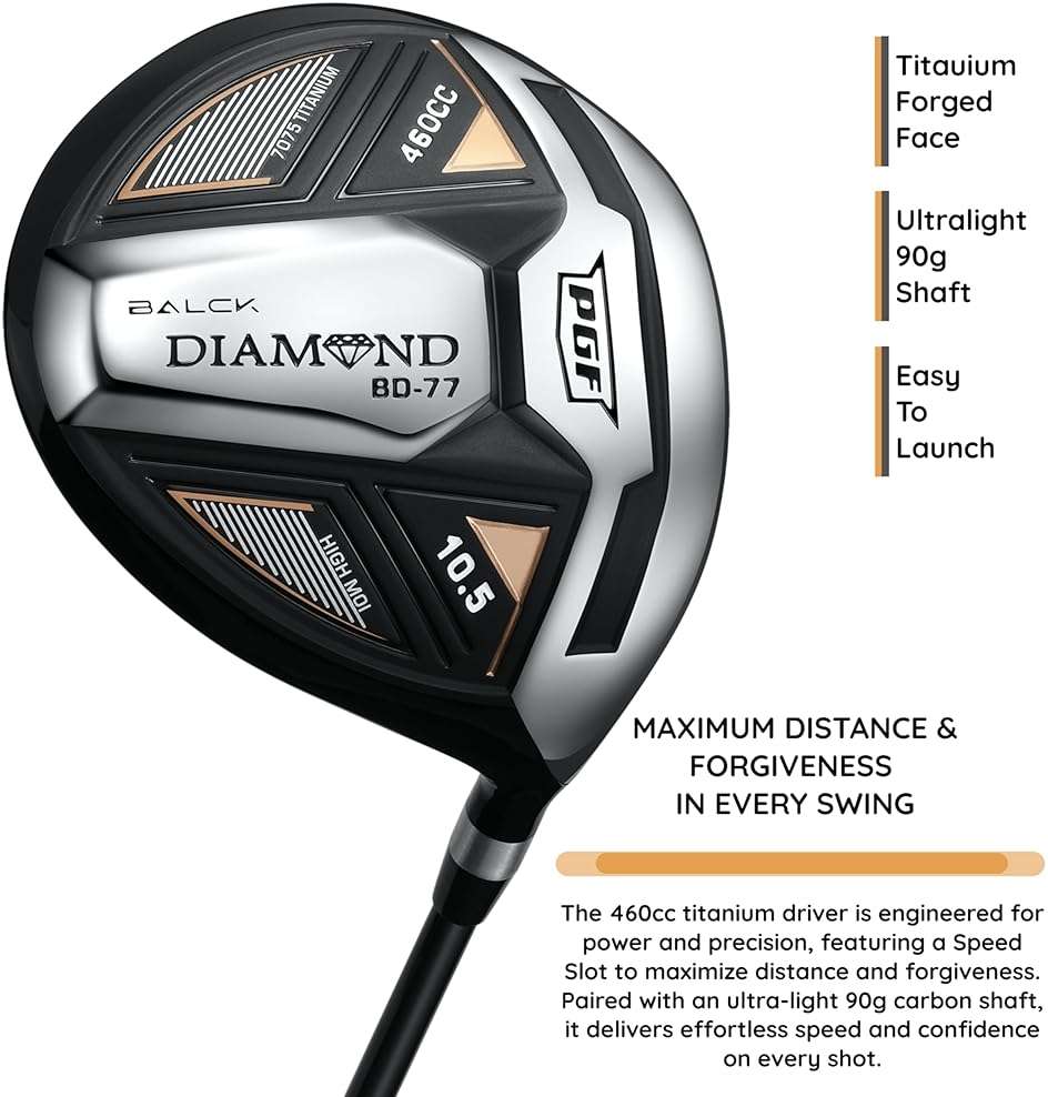 PGF Labs BD-77 Complete Golf Club Package Set for Men & Women [14-Pieces] [Flex: Regular] - Image 3