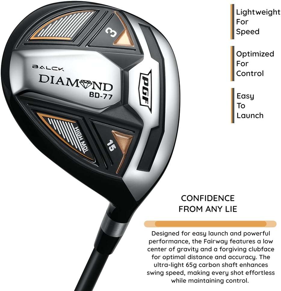 PGF Labs BD-77 Complete Golf Club Package Set for Men & Women [14-Pieces] [Flex: Regular] - Image 4