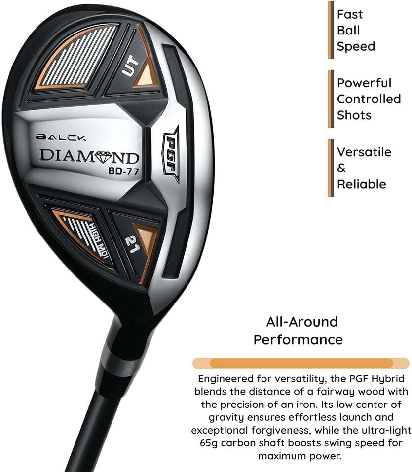 PGF Labs BD-77 Complete Golf Club Package Set for Men & Women [14-Pieces] [Flex: Regular] - Image 5