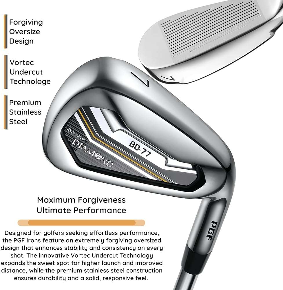 PGF Labs BD-77 Complete Golf Club Package Set for Men & Women [14-Pieces] [Flex: Regular] - Image 6