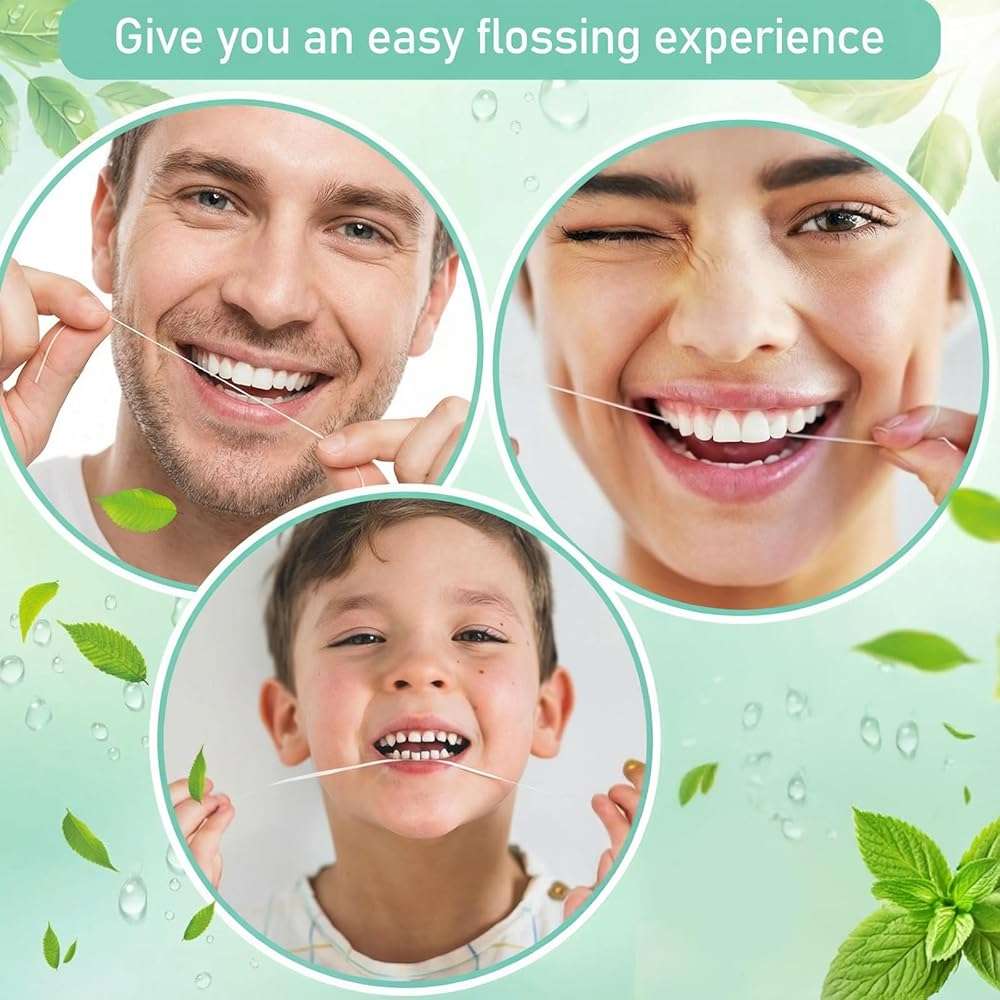 Sibba 2Pcs Deep Clean Dental Floss, Expanding Waxed Dental Floss for Daily Oral Care, Fresh Mint Smooth-Sliding Teeth String for Individuals with Tight & Small Gaps, 55Yd - Image 6