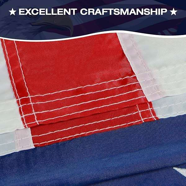American Flags for Outside 3x5 Ft American Flag Outdoor Heavy Duty, USA Flag residential, US Flags High Wind Embroidered Stars, Sewn Stripes, Thick Spun Polyester UV Fade Resistant, Brass Grommets - Image 4