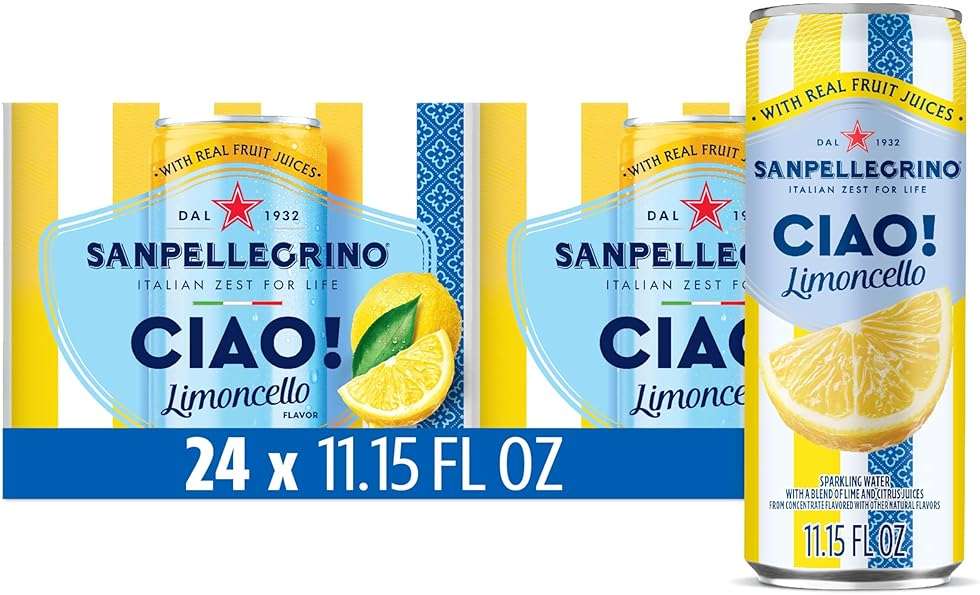 Sanpellegrino Ciao Limoncello Flavored Sparkling Water, Italian Sparkling Water, 24Pk - Image 1