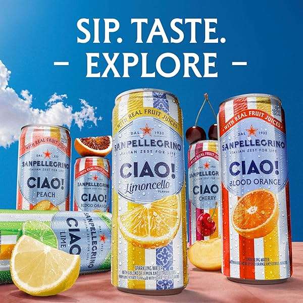 Sanpellegrino Ciao Limoncello Flavored Sparkling Water, Italian Sparkling Water, 24Pk - Image 7