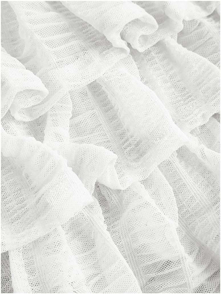 EnchantingEssence Women's Mini Skirt with Shorts Y2K Ruffle Skirt Bow Cute Cake Skort Layered Ruched Pleated Tiered Skirts - Image 7