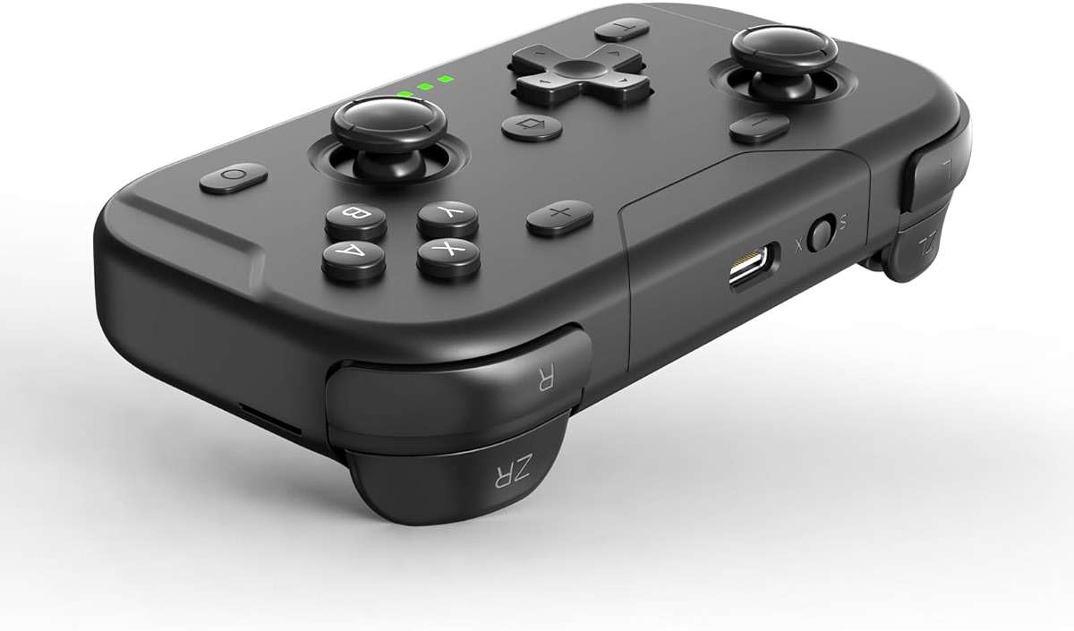 AceGamer Wireless Pocket Controller for Nintendo Switch/Switch 2/Android/iOS/PC/Steam Deck/Phone,1000Hz Polling Rate, Bluetooth Controller with Lift-and-Lock Joysticks/6-Axis Gyroscope/Turbo/Vibration (Black) - Image 8