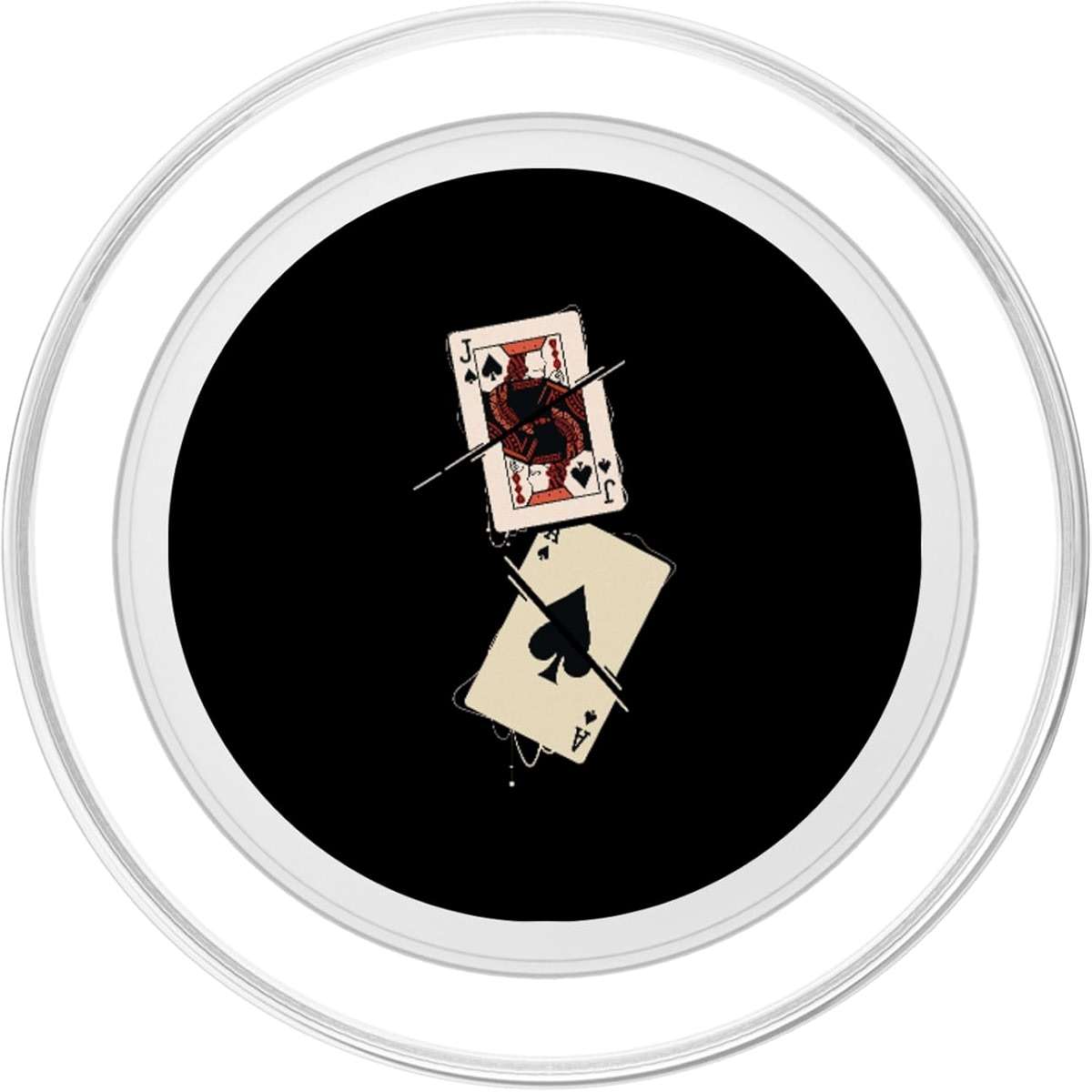 Playing Cards I Casino Gambling I Blackjack PopSockets PopGrip for MagSafe - Image 2