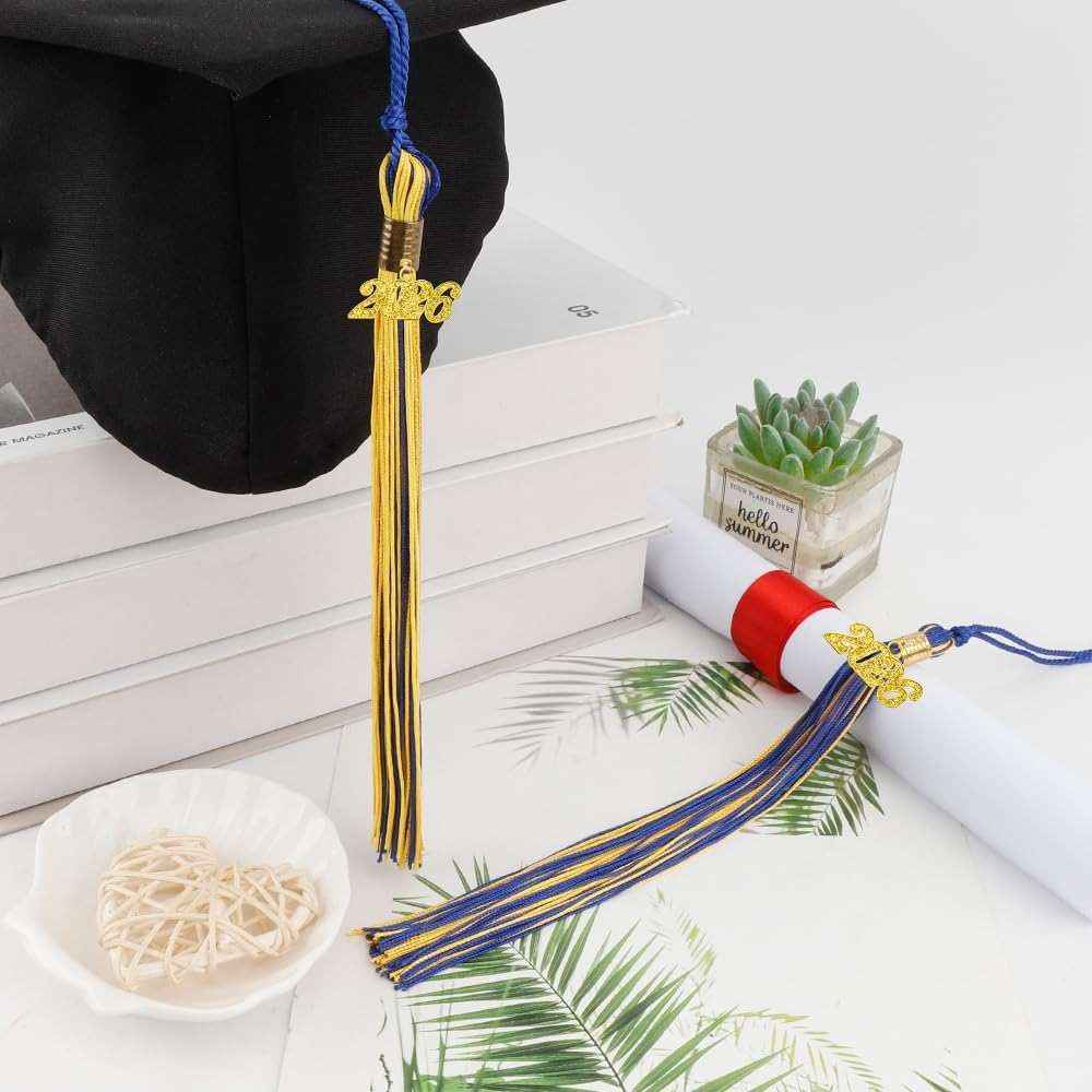 2026 Tassel Graduation, 2 Pcs Graduation Tassel 2026, 2026 Tassels, Graduate Cap Tassels with 2026 Gold Charm for Graduations Cap Graduate Hat Decorations Ceremonies Accessories, Blue and Gold - Image 5