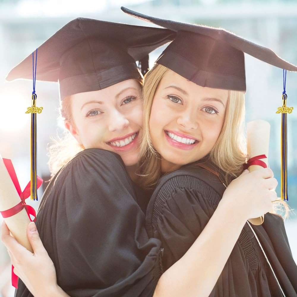 2026 Tassel Graduation, 2 Pcs Graduation Tassel 2026, 2026 Tassels, Graduate Cap Tassels with 2026 Gold Charm for Graduations Cap Graduate Hat Decorations Ceremonies Accessories, Blue and Gold - Image 6