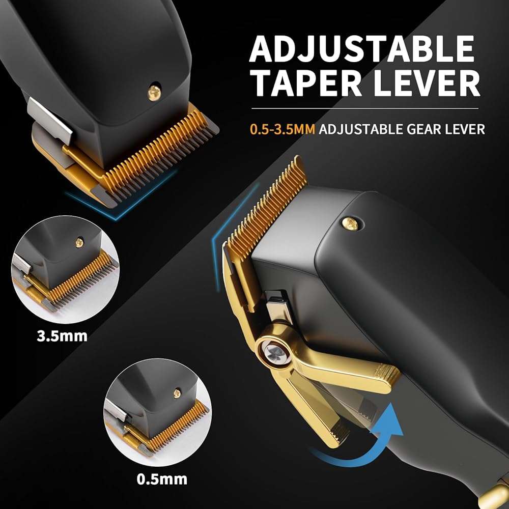 Elehomyou Hair Clippers for Men, Cordless Hair Trimmer for Men with 8 Color-Coded Guard, Professional Hair Cutting Kit for Head, Beard, Face, Neck & Manscaping, Barber Clippers, Ideal Gift, 15Pcs - Image 2