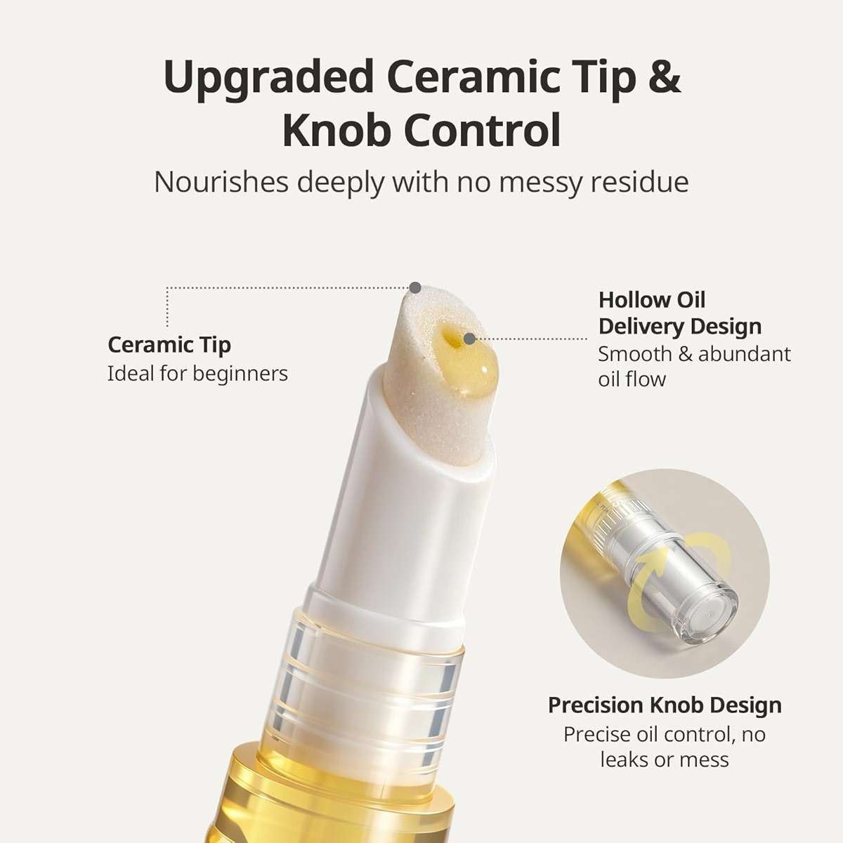 BTARTBOXNAILS 4-in-1 Ceramic Cuticle Pusher Oil Pen - Cuticle Care Pen to Soften, Push, Remove and Nourish in One Pen for Hangnails, Dry and Neglected Cuticles - Image 5