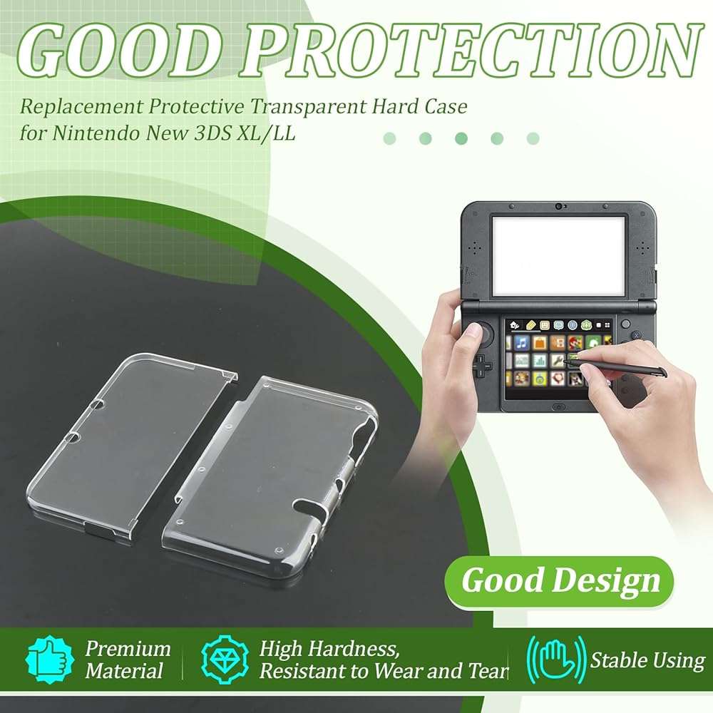 Transparent Hard Shell Case Cover for Nintendo New 3DS XL/LL Protective Hard Crystal Clear Case Accessories Replacement Parts - Image 3