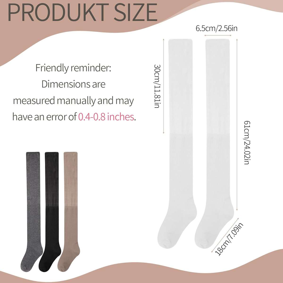 scenicamp 4 Pairs Women Thigh High Boots Socks Long Over The Knee Socks Gifts Long Fashion Stretchy Knee High Sock for Boots - Image 2