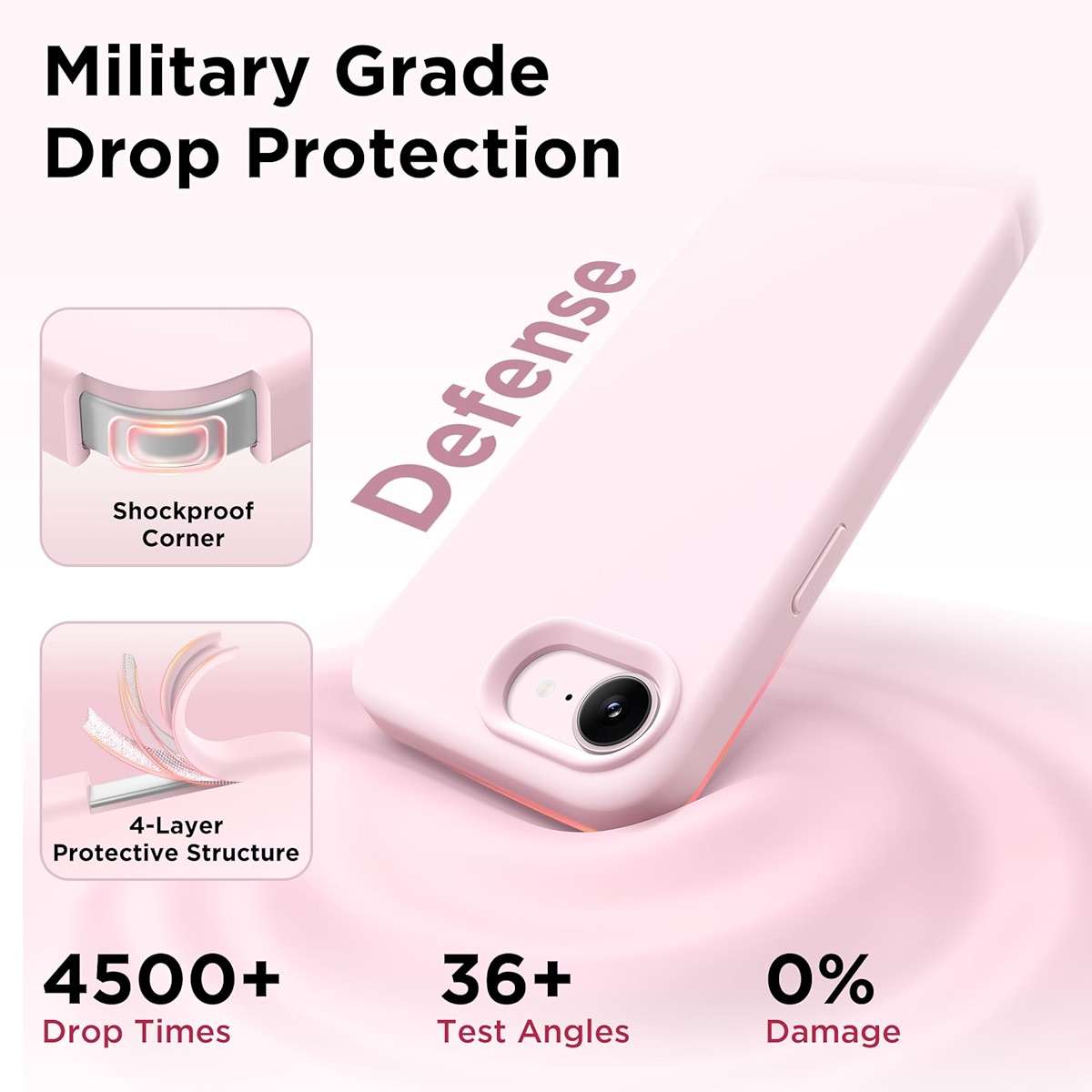 GolbinBox Magnetic for iPhone 17e Case & iPhone 16e Case, Compatible with MagSafe, [Soft Anti-Scratch Microfiber Lining], Slim Liquid Silicone Shockproof Protective Phone Case 6.1 inch, Chalk Pink - Image 5