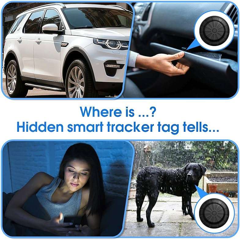 Mini GPS Tracker for Vehicles (Universally for Android & iOS), Hidden Car Location Tracker w/Magnetic Case, Item Finder for Google Find Hub & iOS Find My No Monthly Fees, Black - Image 3