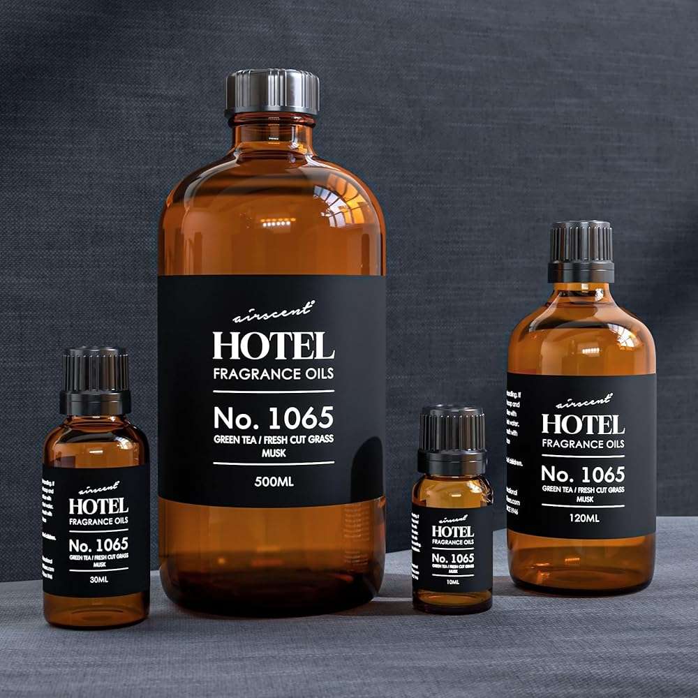 AirScent Hotel Diffuser Oil No. 1065 - Green Tea & Fresh Cut Grass - Premium Fragrance Oil for Ultrasonic and Waterless Diffusers and Crafting - 10 mL, 0.34 fl oz Glass Dropper Bottle - Image 6