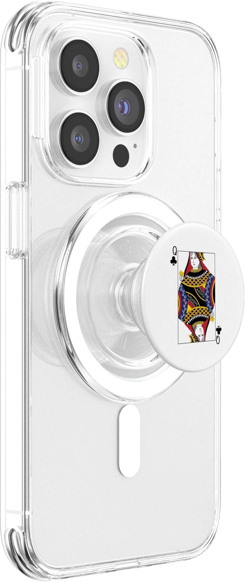 Queen Clubs Poker Card Playing Card Blackjack Card PopSockets PopGrip for MagSafe - Image 4