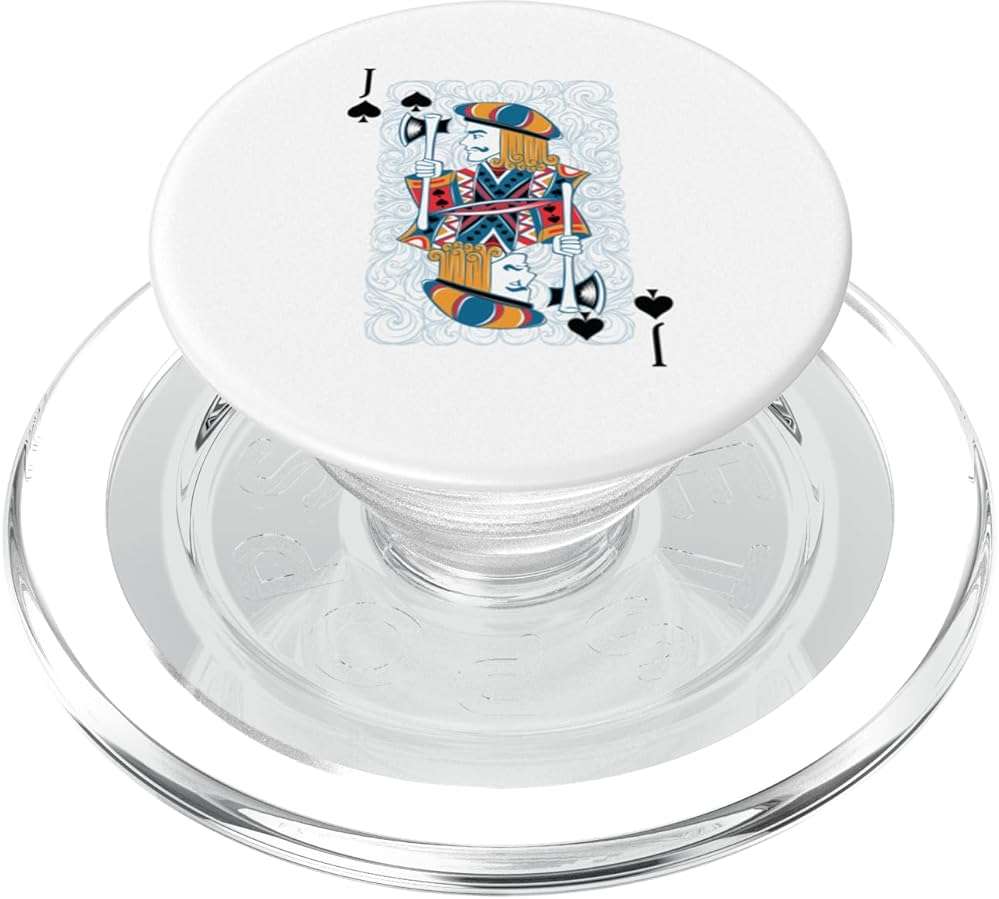 Jack Spades Poker Card Playing Card Blackjack Card PopSockets PopGrip for MagSafe - Image 1