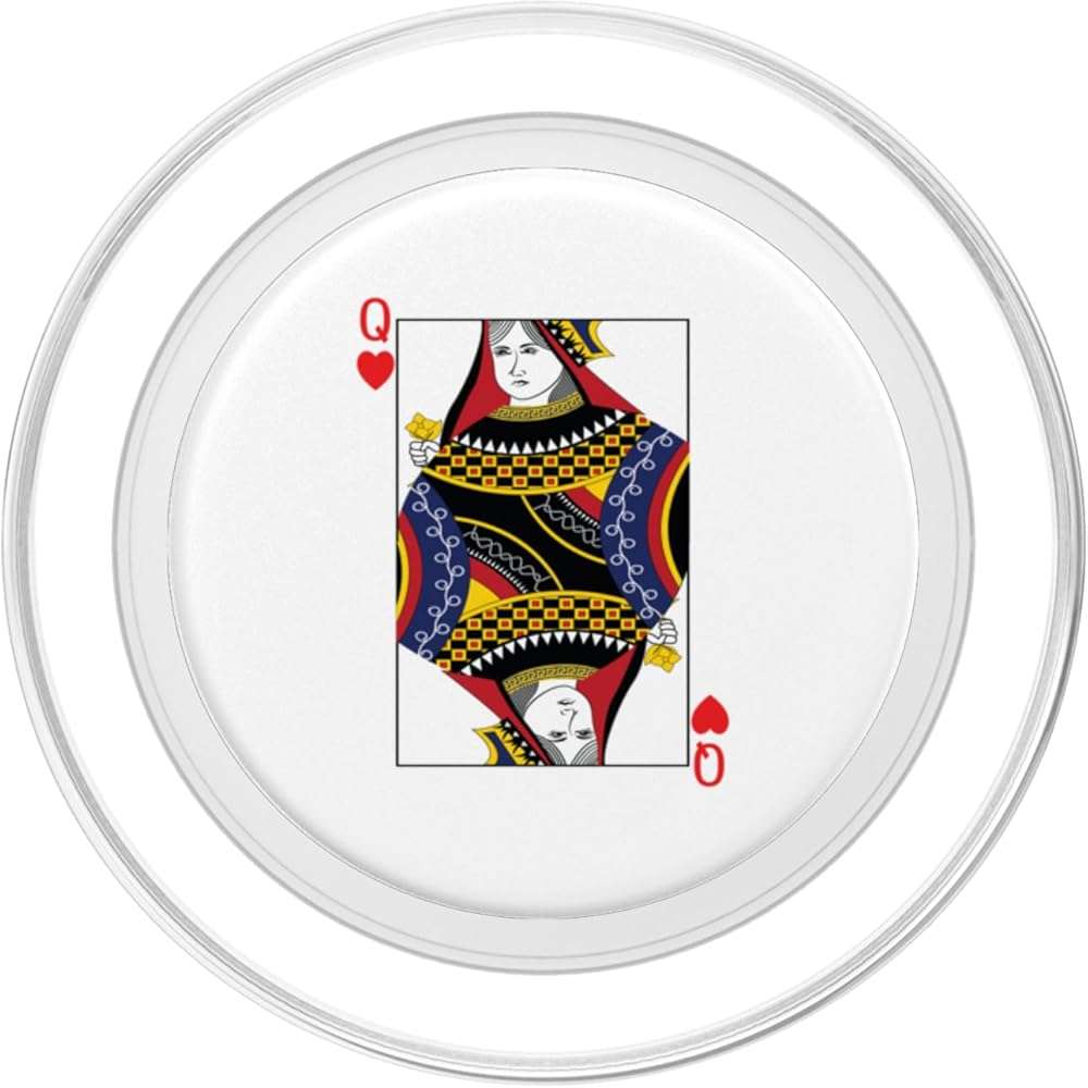 Queen of Hearts Poker Card Playing Card Blackjack Card PopSockets PopGrip for MagSafe - Image 2