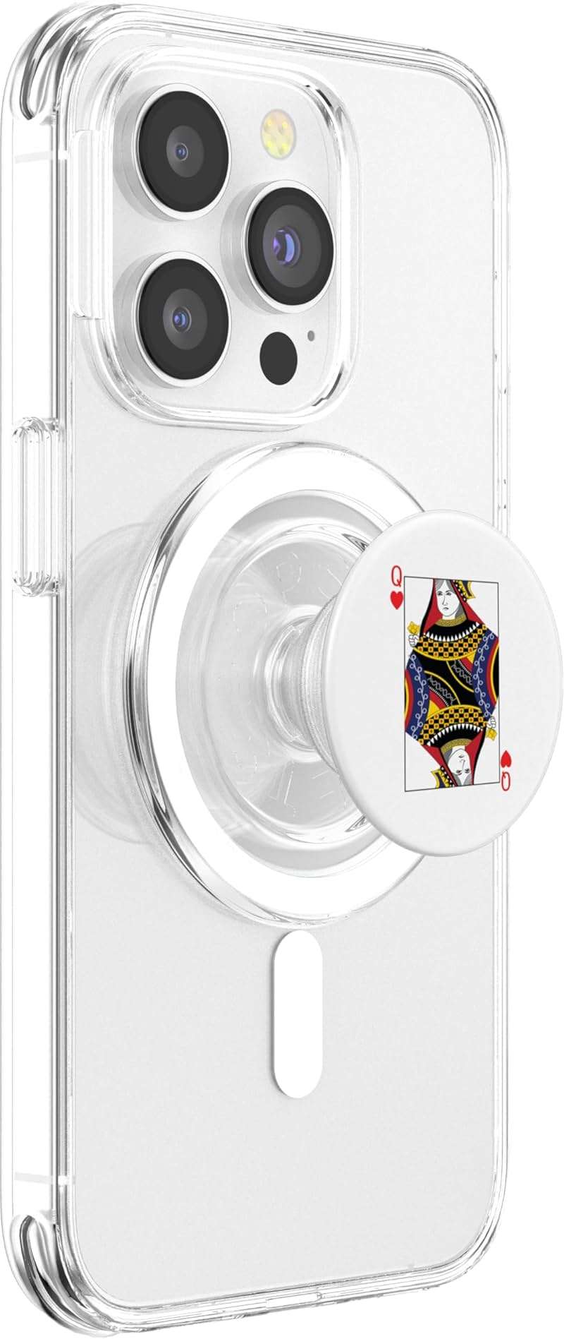 Queen of Hearts Poker Card Playing Card Blackjack Card PopSockets PopGrip for MagSafe - Image 4