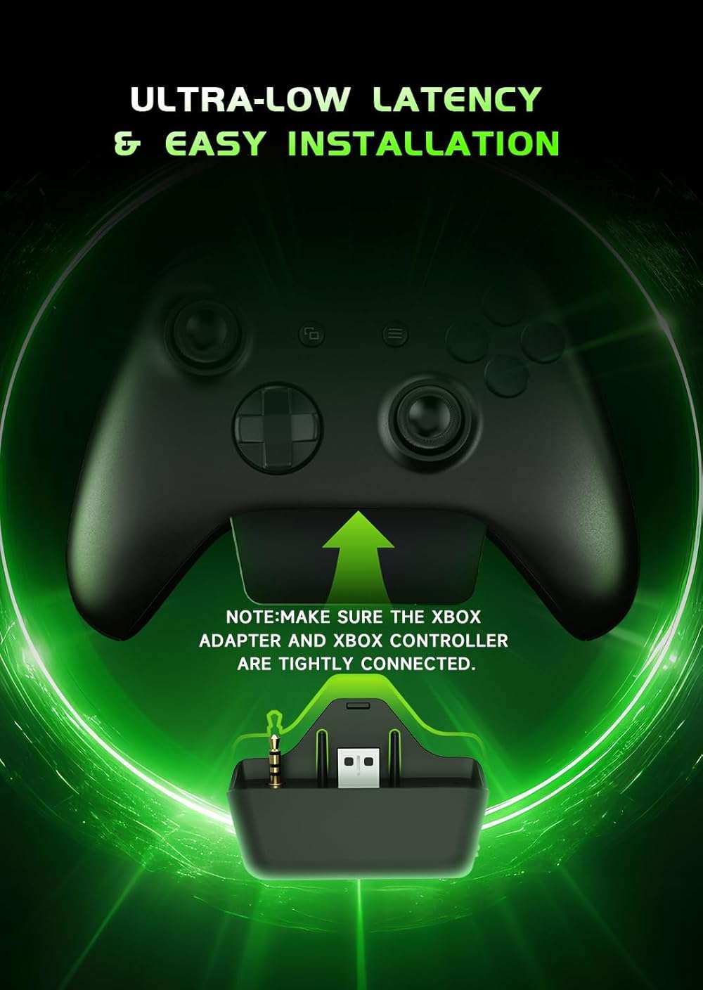 RYR Wireless Gaming Headset for Xbox Series X|S, Xbox One, PS5, PS4, Switch, Mac, Bluetooth 5.3, 3D Surround Sound, Rotatable Earmuffs, Gaming Headphones with Noise Canceling Microphones-Blackgreen - Image 2