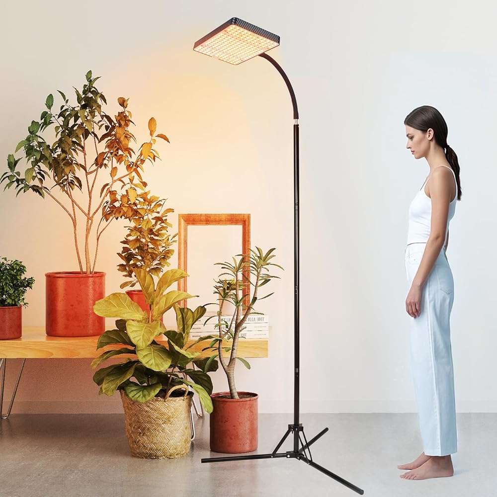 FECiDA 2026 Grow Lights with Upgraded Stand, Standing Grow Lights for Indoor Tall Plants, Bonsai Tree, 4/8/12/16/20 Hr Timer, 25 Watt Power Draw, NO Need Adapter, 24"-76" Height Adjustable - Image 2