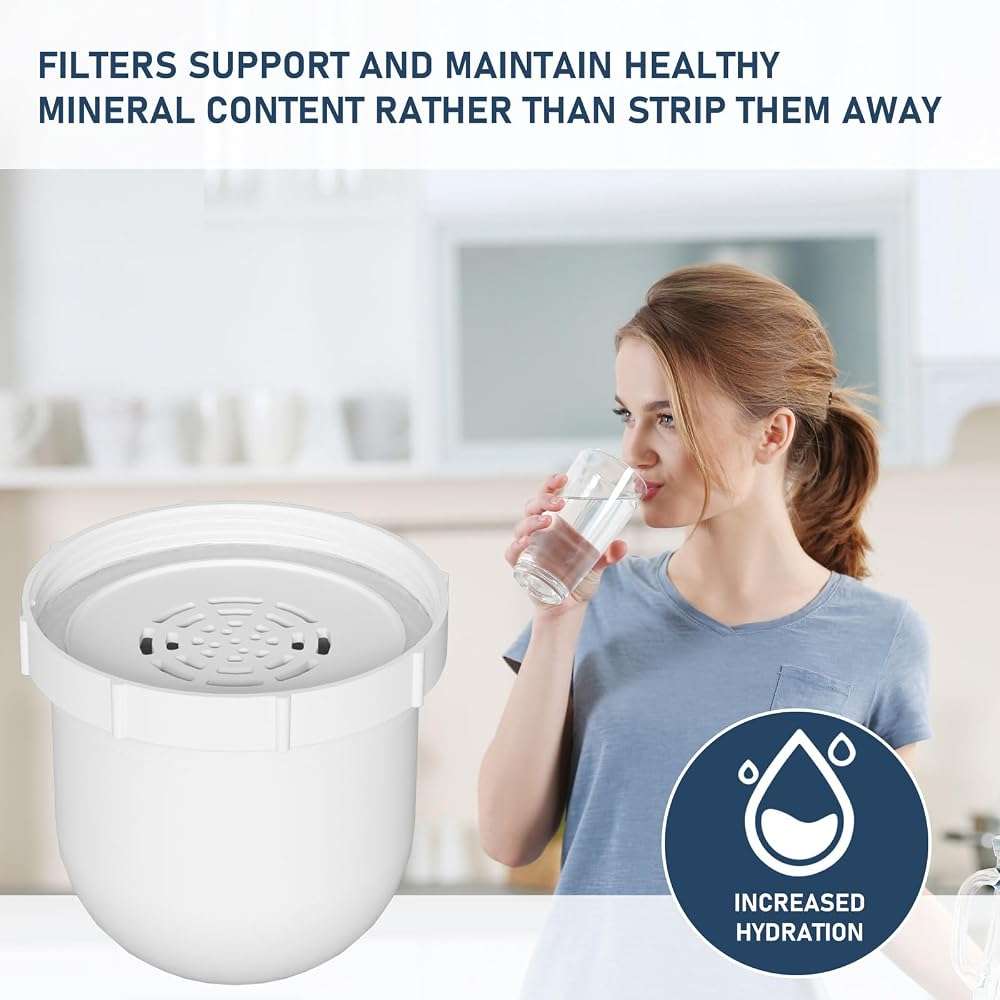Water Pitcher Replacement Filter Compatible with Clearly Filtered Water Filter Pitcher, 100-Gallon Long-Life, BPA Free 3 Pack - Image 5