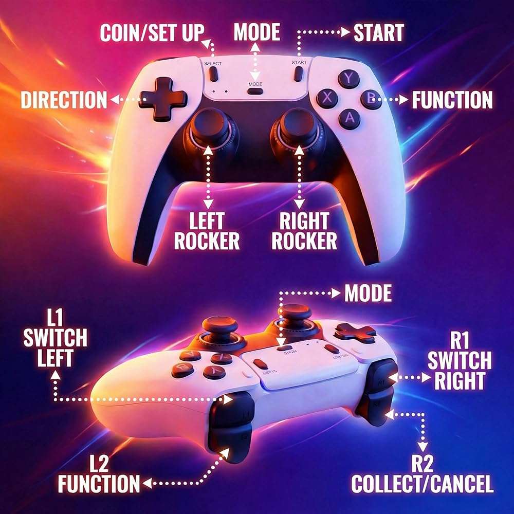 Nikodocr Retro Gaming Console Enjoy a Classic Gaming Experience Plug & Play Retro Game Tv Console Stick HDMI 4K Dual 2.4G Wireless Controllers Emulators - Image 4